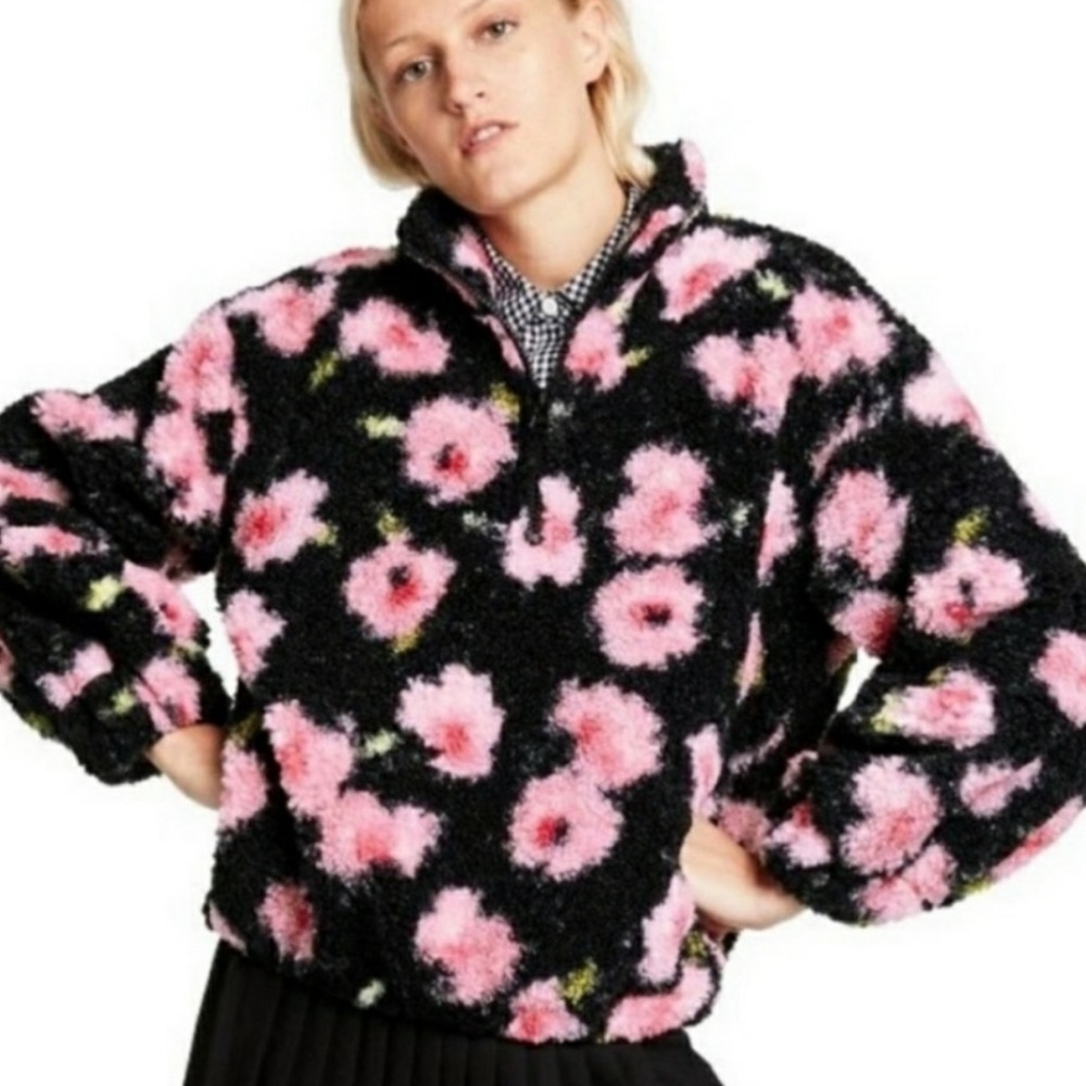 NWT Sandy Liang for Target Floral Teddy Sherpa XL